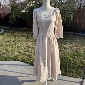 Cream Linen Dress size Large